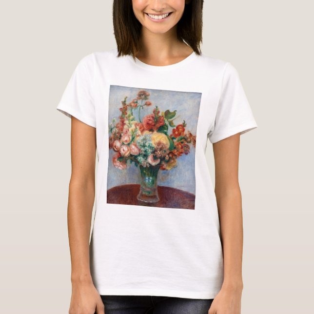 Pierre-Auguste Renoir - Blume in einer Vase T-Shirt (Vorderseite)