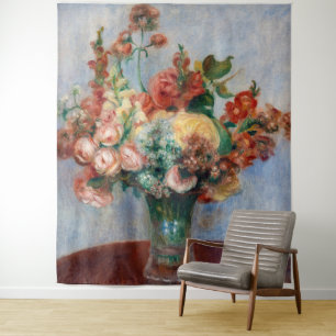 Pierre-Auguste Renoir - Blume in einer Vase Wandteppich