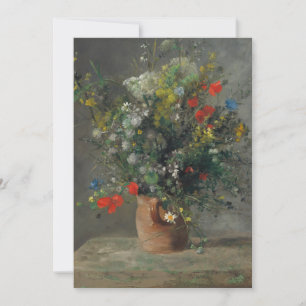 Pierre-Auguste Renoir - Blumen in einer Vase 1866 Dankeskarte