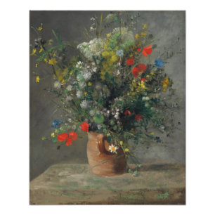 Pierre-Auguste Renoir - Blumen in einer Vase 1866 Fotodruck