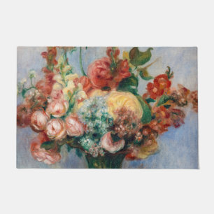 Pierre-Auguste Renoir - Blumen in einer Vase Fußmatte