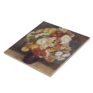 Pierre Auguste Renoir Blumenstrauß aus Chrysanthem Fliese