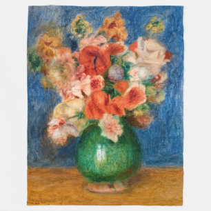 Pierre-Auguste Renoir - Blumenstrauß Fleecedecke