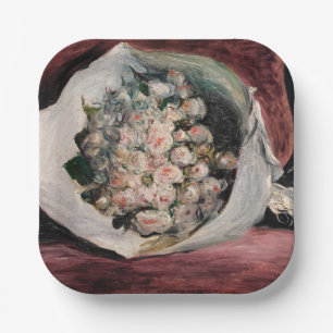 Pierre-Auguste Renoir - Blumenstrauß in einer Loge Pappteller