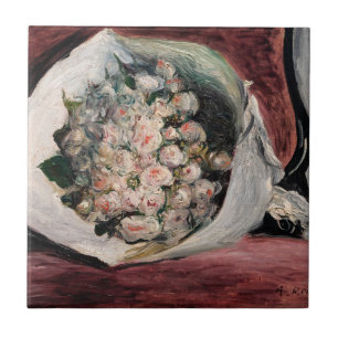 Pierre-Auguste Renoir - Bouquet in einer Box Fliese