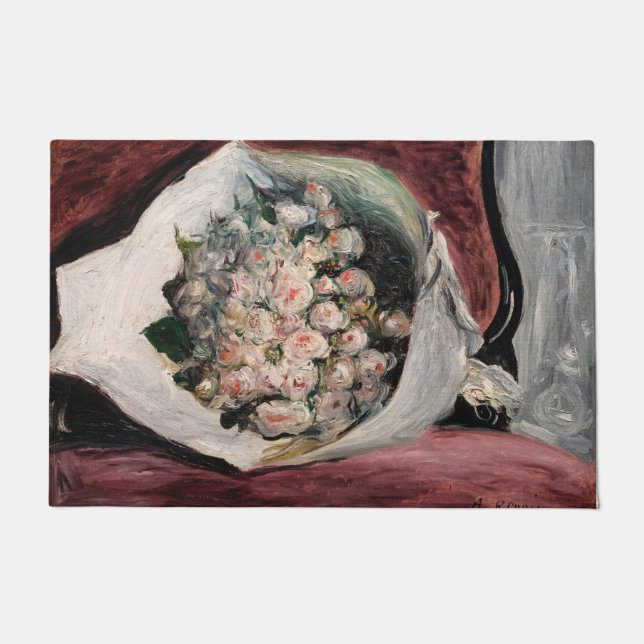 Pierre-Auguste Renoir - Bouquet in einer Box Fußmatte (Vorderseite)