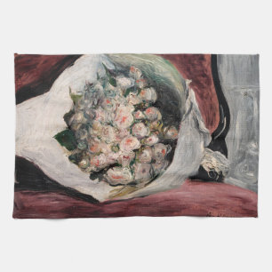 Pierre-Auguste Renoir - Bouquet in einer Box Geschirrtuch