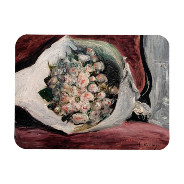 Pierre-Auguste Renoir - Bouquet in einer Box Magnet (Horizontal)