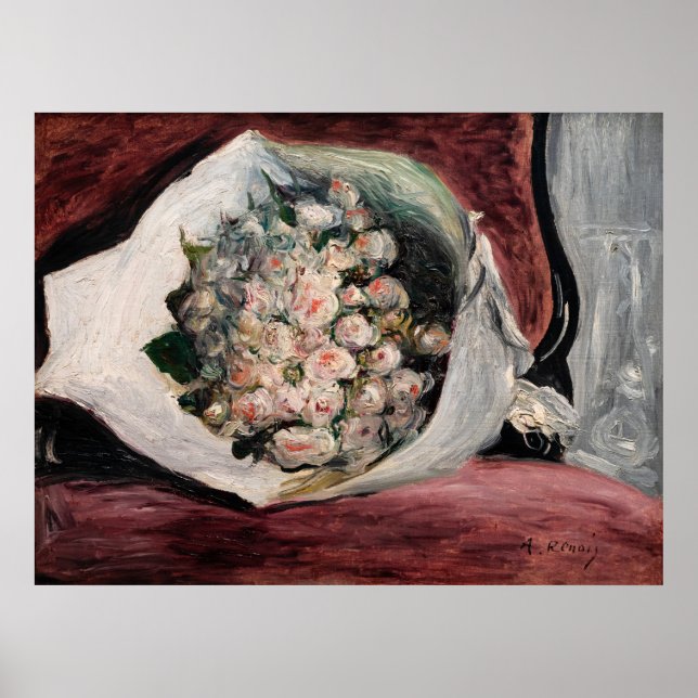 Pierre-Auguste Renoir - Bouquet in einer Box Poster (Vorne)