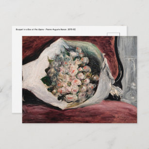 Pierre-Auguste Renoir - Bouquet in einer Box Postkarte