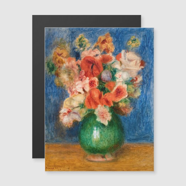 Pierre-Auguste Renoir - Bouquet Magnetkarte (Vorne/Hinten)
