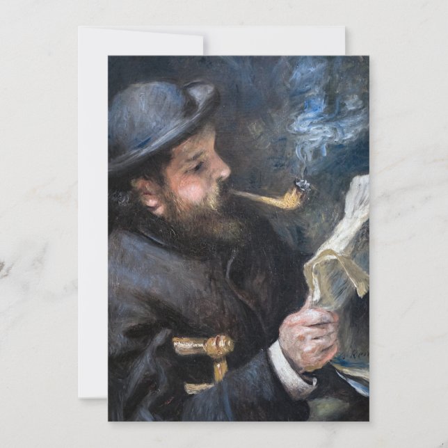 Pierre-Auguste Renoir - Claude Monet Reading Einladung (Vorderseite)