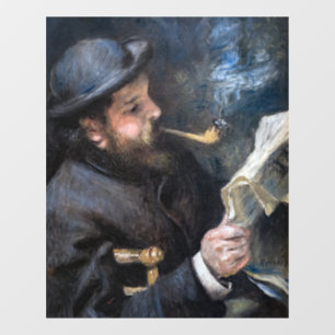 Pierre-Auguste Renoir - Claude Monet Reading Fensteraufkleber