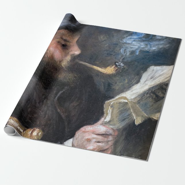 Pierre-Auguste Renoir - Claude Monet Reading Geschenkpapier (Ungerollt)