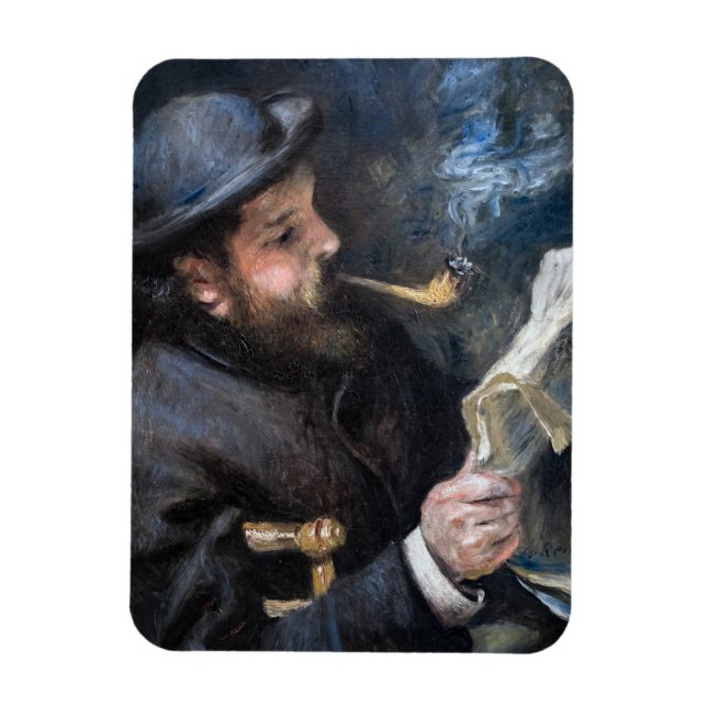 Pierre-Auguste Renoir - Claude Monet Reading Magnet (Vertikal)