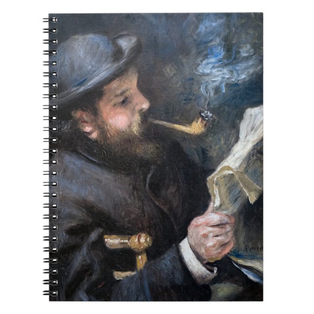 Pierre-Auguste Renoir - Claude Monet Reading Notizblock (Vorderseite)