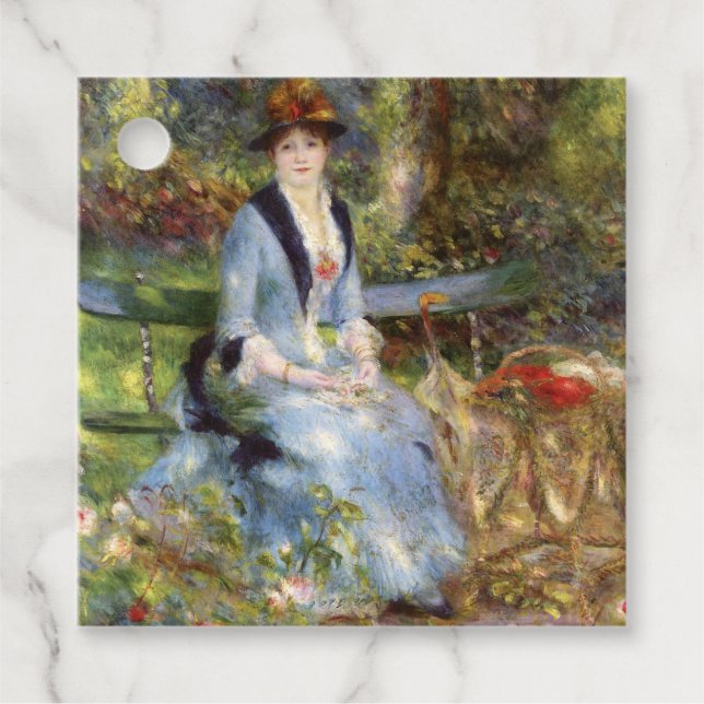Pierre-Auguste Renoir - Dans les Rose Geschenkanhänger (Vorderseite)