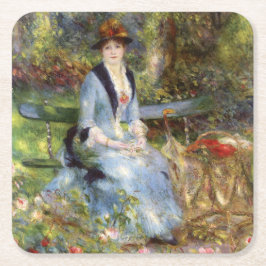 Pierre-Auguste Renoir - Dans les Rose Rechteckiger Pappuntersetzer