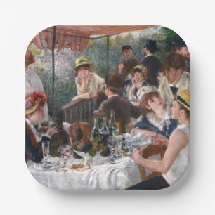 Pierre-Auguste Renoir - Das Boating Party-Mittages Pappteller