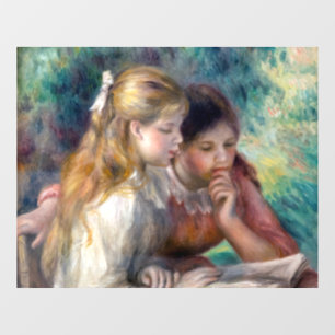 Pierre-Auguste Renoir - Das Lesen Fensteraufkleber