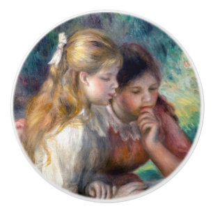 Pierre-Auguste Renoir - Das Lesen Keramikknauf