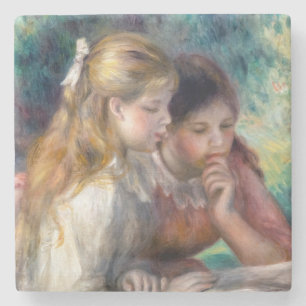 Pierre-Auguste Renoir - Das Lesen Steinuntersetzer
