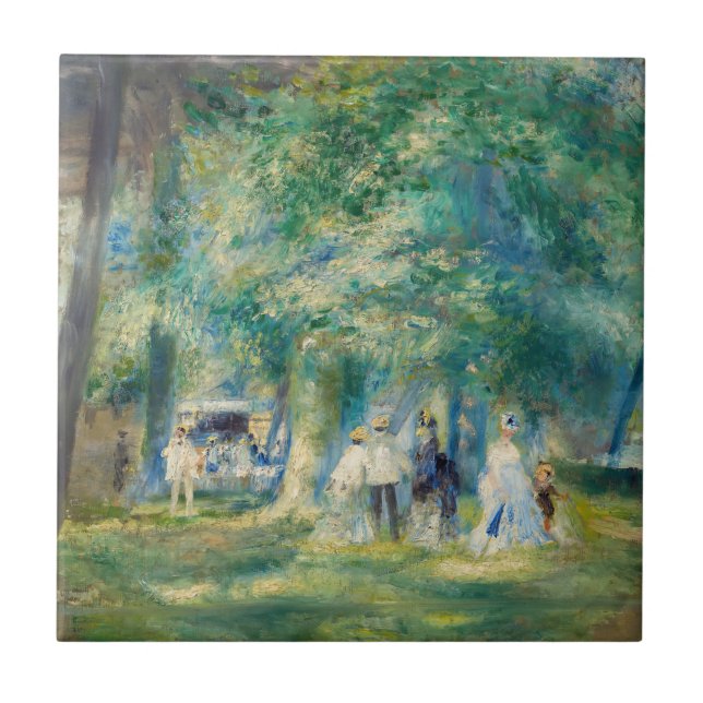 Pierre-Auguste Renoir - Das Party in Saint-Cloud Fliese (Vorderseite)