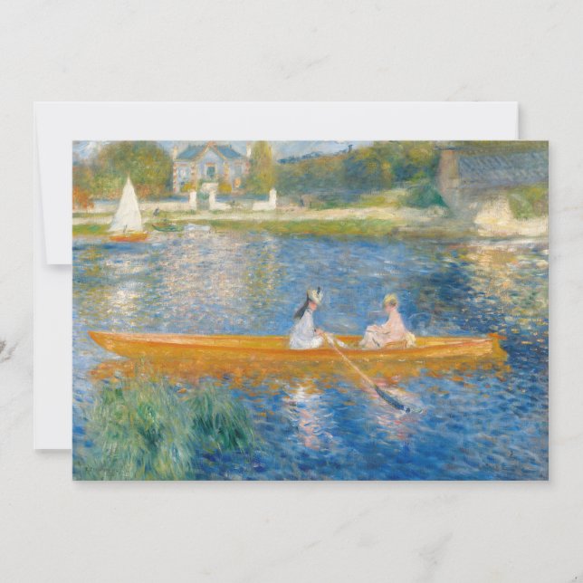 Pierre-Auguste Renoir - Der Skiff Dankeskarte (Vorderseite)