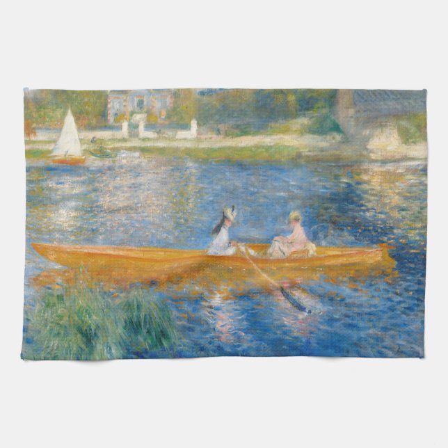 Pierre-Auguste Renoir - Der Skiff Geschirrtuch (Horizontal)