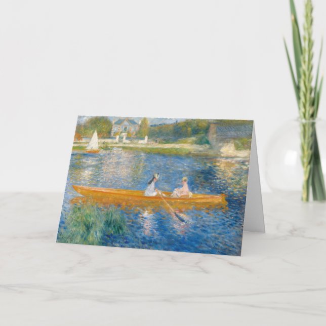 Pierre-Auguste Renoir - Der Skiff Karte (Vorderseite)