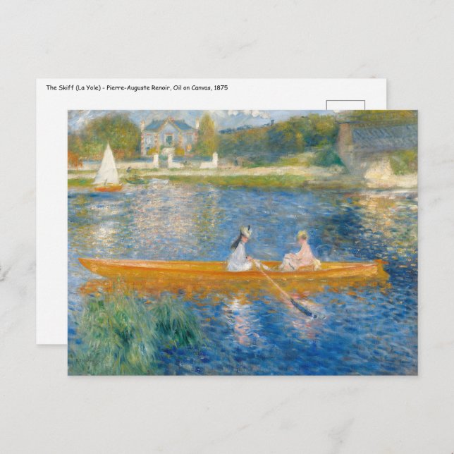 Pierre-Auguste Renoir - Der Skiff Postkarte (Vorne/Hinten)