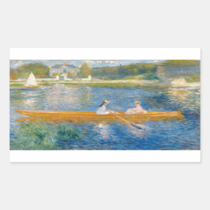 Pierre-Auguste Renoir - Der Skiff Rechteckiger Aufkleber