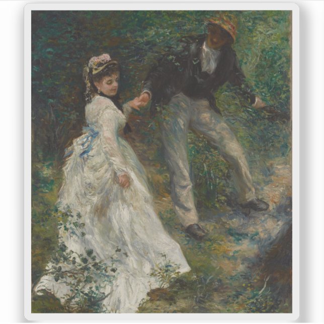 Pierre-Auguste Renoir - Die Promenade Aufkleber (Vorderseite)