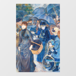 Pierre-Auguste Renoir - Die Regenschirme Fensteraufkleber