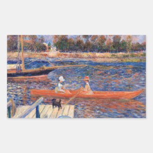 Pierre-Auguste Renoir - Die Seine bei Argenteuil Rechteckiger Aufkleber