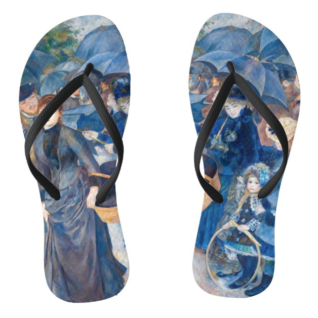 Pierre-Auguste Renoir - Die Umbrellas Flip Flops (Fußbett)