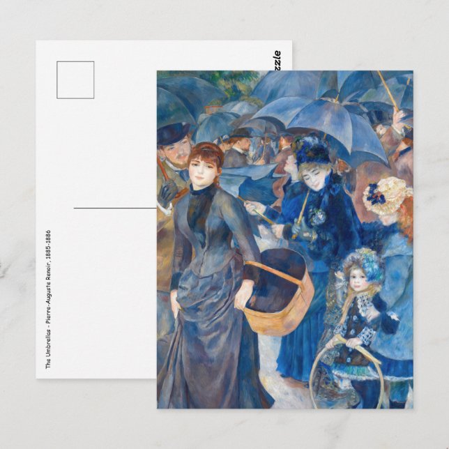 Pierre-Auguste Renoir - Die Umbrellas Postkarte (Vorne/Hinten)