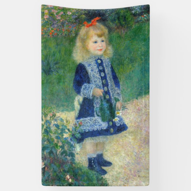 Pierre-Auguste Renoir - Ein Mädchen mit einer Wass Banner (Vertikal)