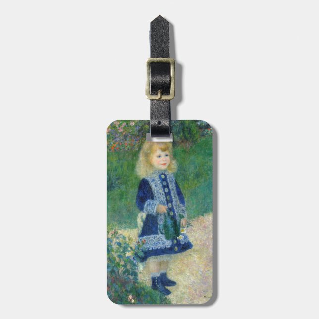 Pierre-Auguste Renoir - Ein Mädchen mit einer Wass Gepäckanhänger (Vorderseite vertikal)
