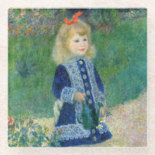 Pierre-Auguste Renoir - Ein Mädchen mit einer Wass Glasuntersetzer