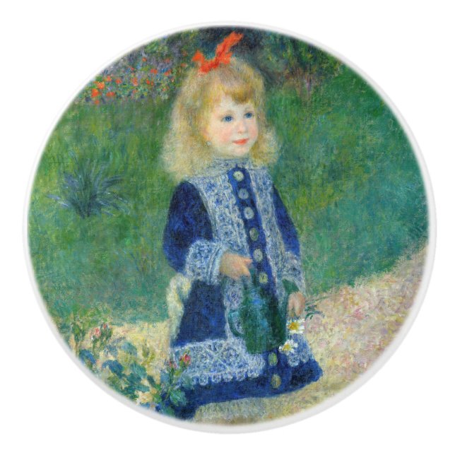 Pierre-Auguste Renoir - Ein Mädchen mit einer Wass Keramikknauf (Vorderseite)