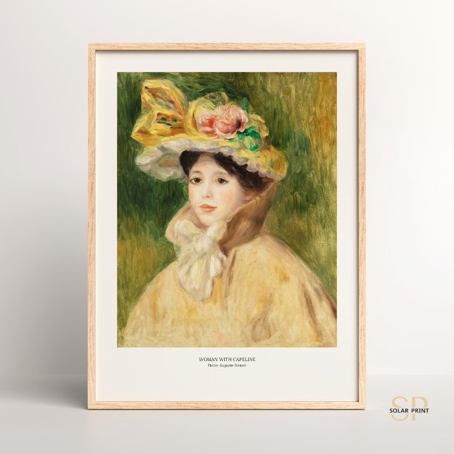Pierre-Auguste Renoir Frau mit Capeline Art Poster (Von Creator hochgeladen)