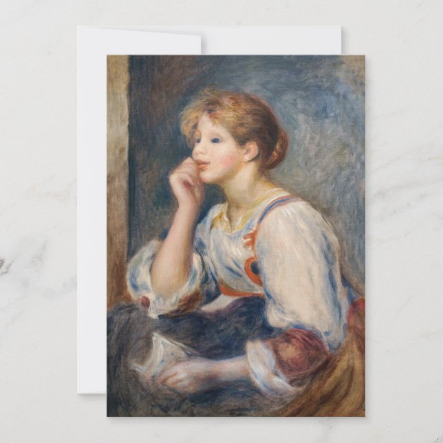 Pierre-Auguste Renoir - Frau mit einem Brief Einladung (Vorderseite)