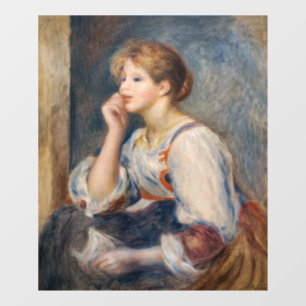 Pierre-Auguste Renoir - Frau mit einem Brief Fensteraufkleber