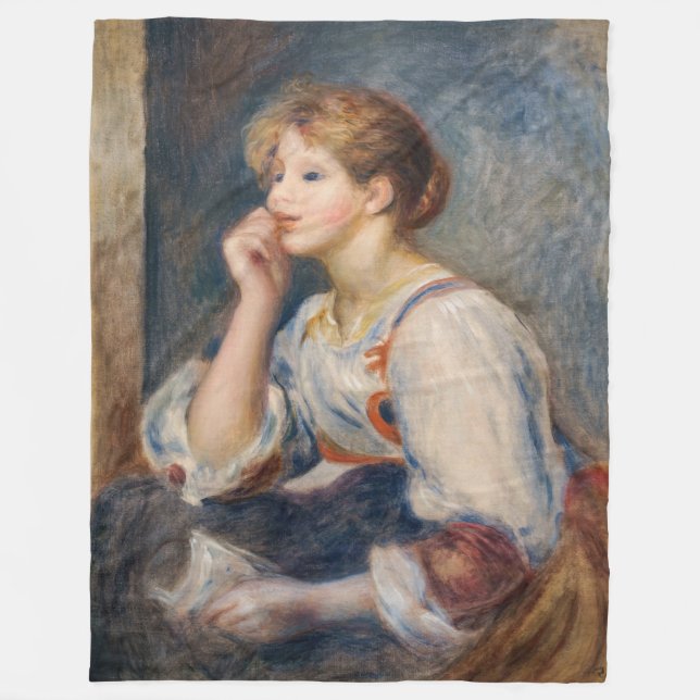 Pierre-Auguste Renoir - Frau mit einem Brief Fleecedecke (Vorderseite)