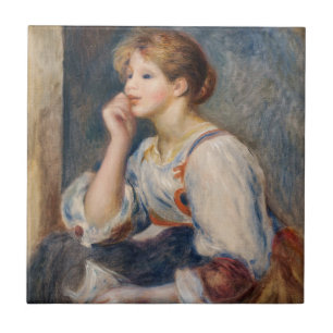Pierre-Auguste Renoir - Frau mit einem Brief Fliese