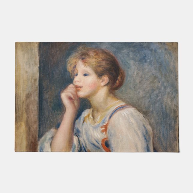Pierre-Auguste Renoir - Frau mit einem Brief Fußmatte (Vorderseite)