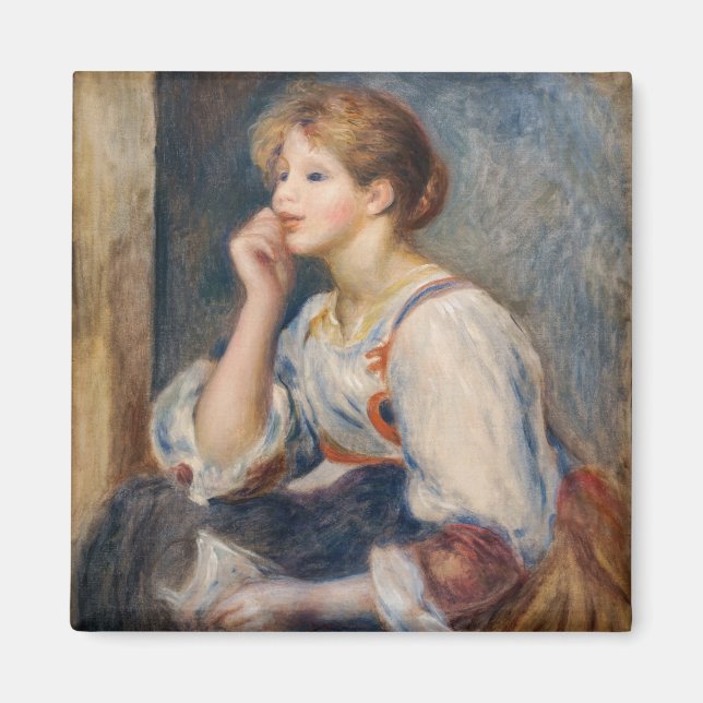 Pierre-Auguste Renoir - Frau mit einem Brief Magnet (Vorne)