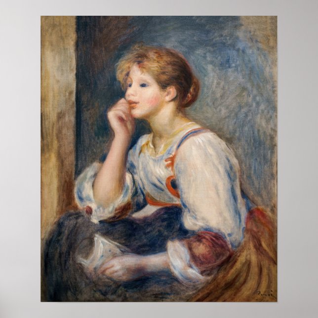 Pierre-Auguste Renoir - Frau mit einem Brief Poster (Vorne)