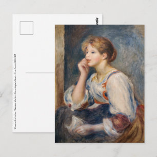 Pierre-Auguste Renoir - Frau mit einem Brief Postkarte